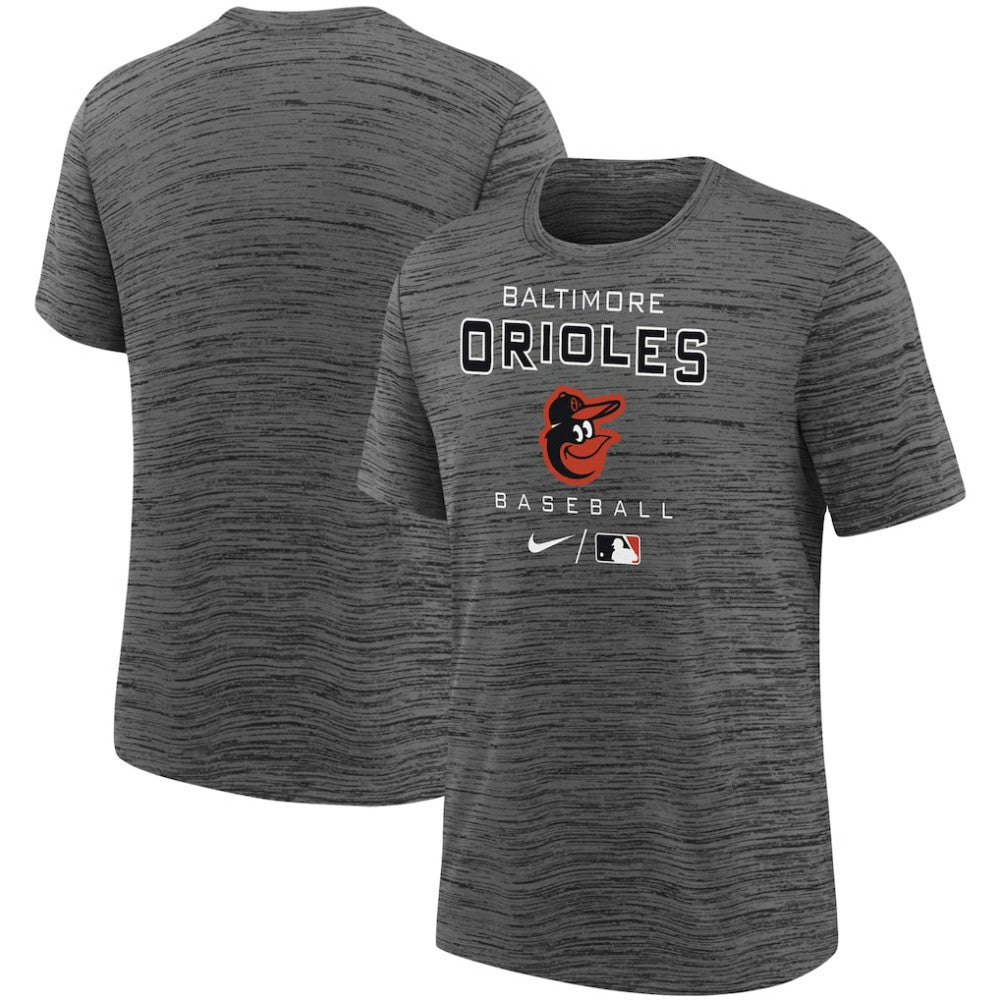 Charcoal Baltimore Orioles Nike Youth Authentic Collection Practice Velocity Performance T-Shirt