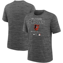 Charcoal Baltimore Orioles Nike Youth Authentic Collection Practice Velocity Performance T-Shirt