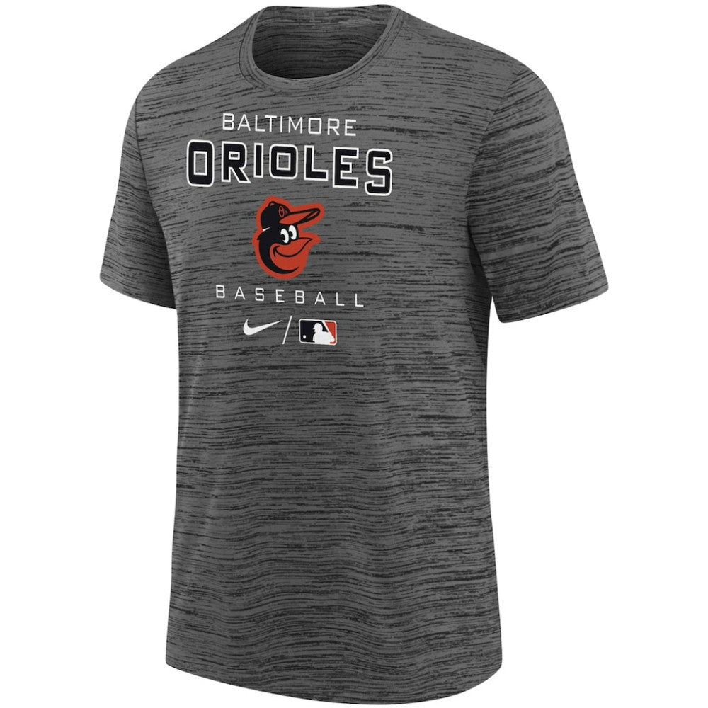 Charcoal Baltimore Orioles Nike Youth Authentic Collection Practice Velocity Performance T-Shirt