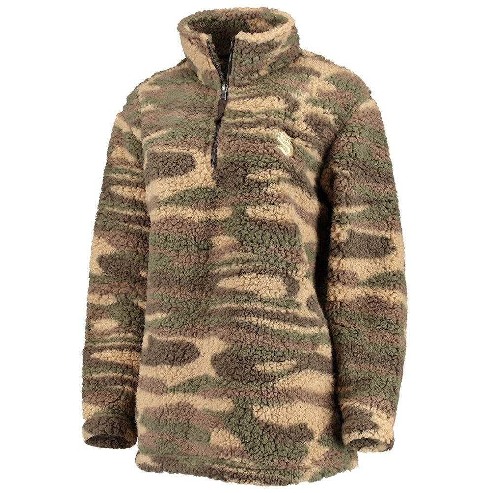 NHL Seattle Kraken G-III Sports by Carl Banks Women's Sherpa Quarter-Zip Jacket