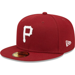 Cardinal Pittsburgh Pirates New Era White Logo 59FIFTY Fitted Hat