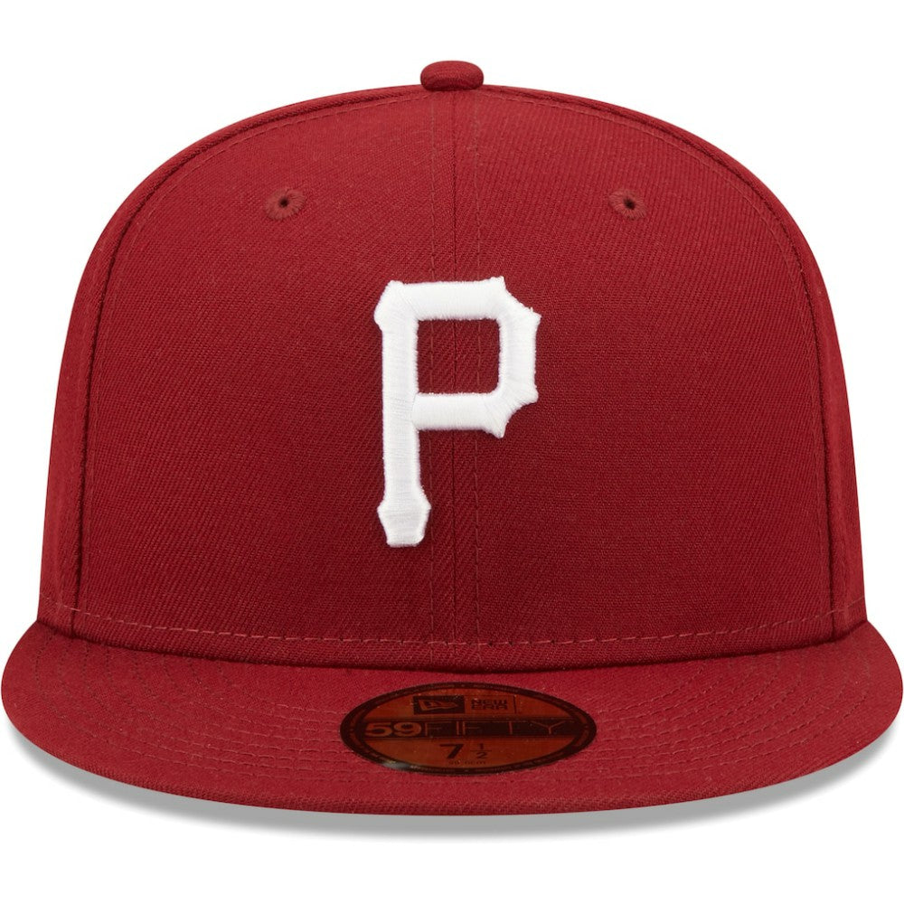 Cardinal Pittsburgh Pirates New Era White Logo 59FIFTY Fitted Hat