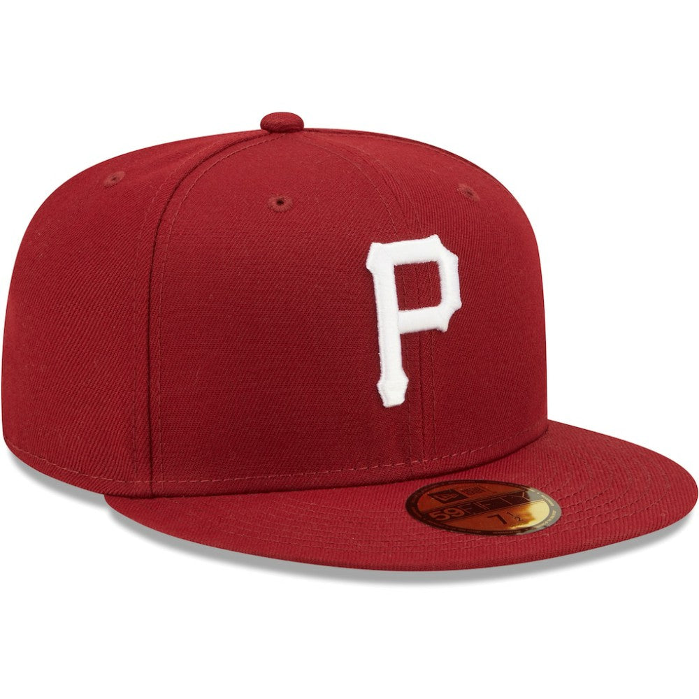 Cardinal Pittsburgh Pirates New Era White Logo 59FIFTY Fitted Hat