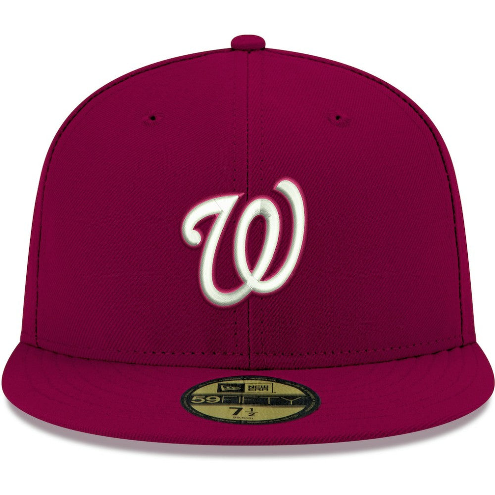 Cardinal Washington Nationals New Era White Logo 59FIFTY Fitted Hat