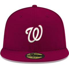 Cardinal Washington Nationals New Era White Logo 59FIFTY Fitted Hat