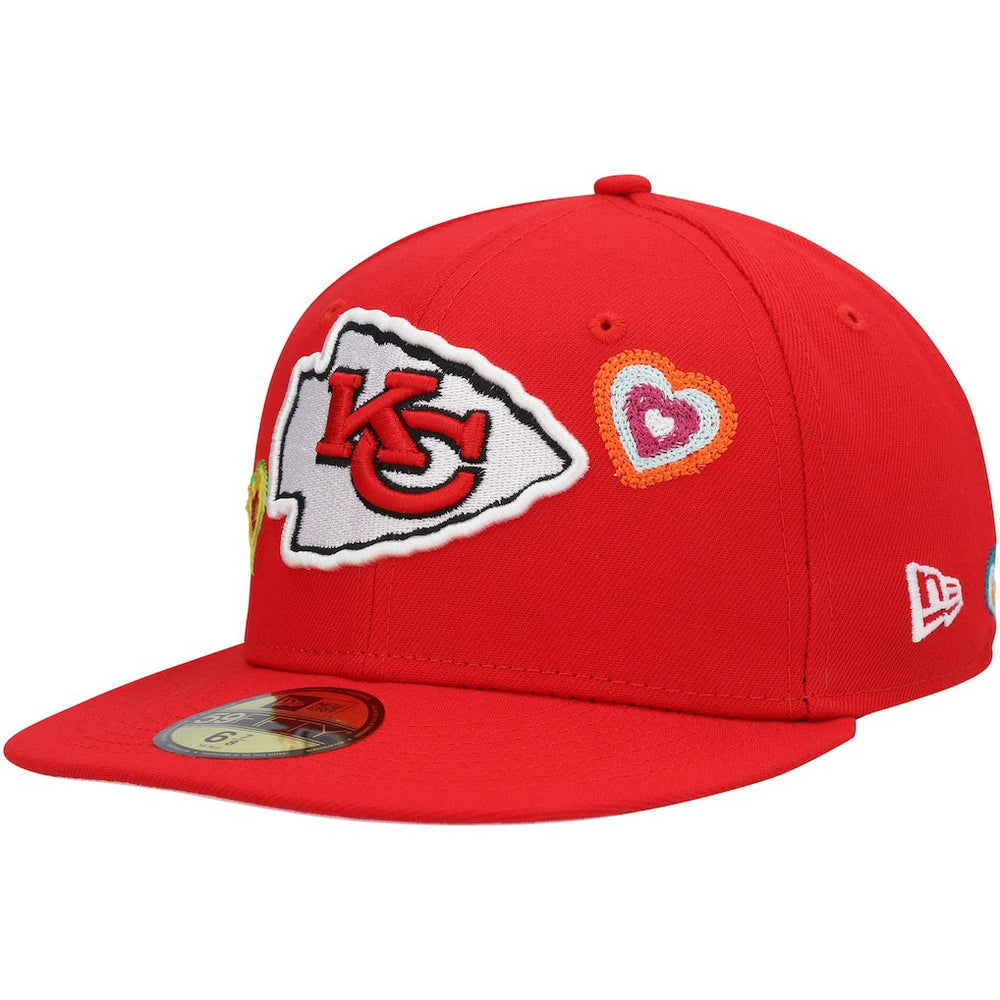 Chain Stitch Heart 59FIFTY Fitted Hat - Kansas City Chiefs Hats