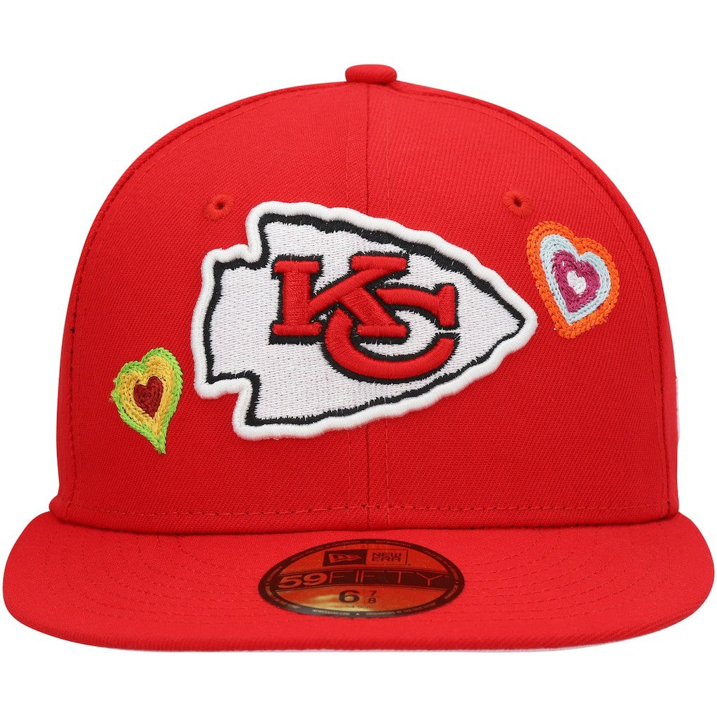 Chain Stitch Heart 59FIFTY Fitted Hat - Kansas City Chiefs Hats