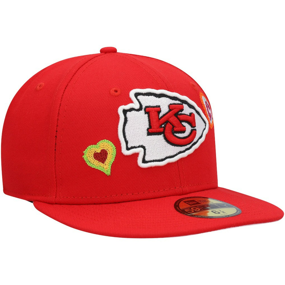 Chain Stitch Heart 59FIFTY Fitted Hat - Kansas City Chiefs Hats