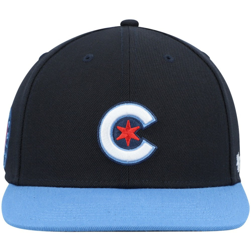 Navy Chicago Cubs '47 2021 City Connect Captain Snapback Hat