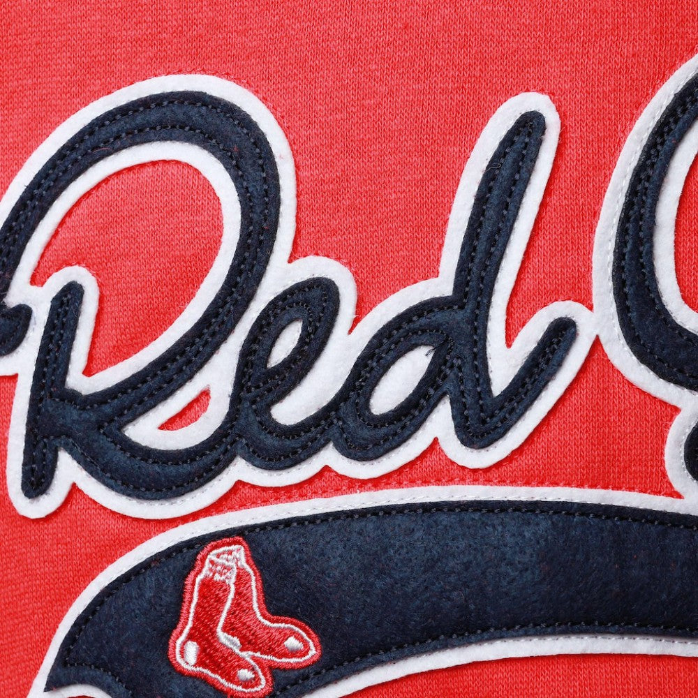Red Boston Red Sox Soft as a Grape Women's Plus Size Side Split Pullover Hoodie