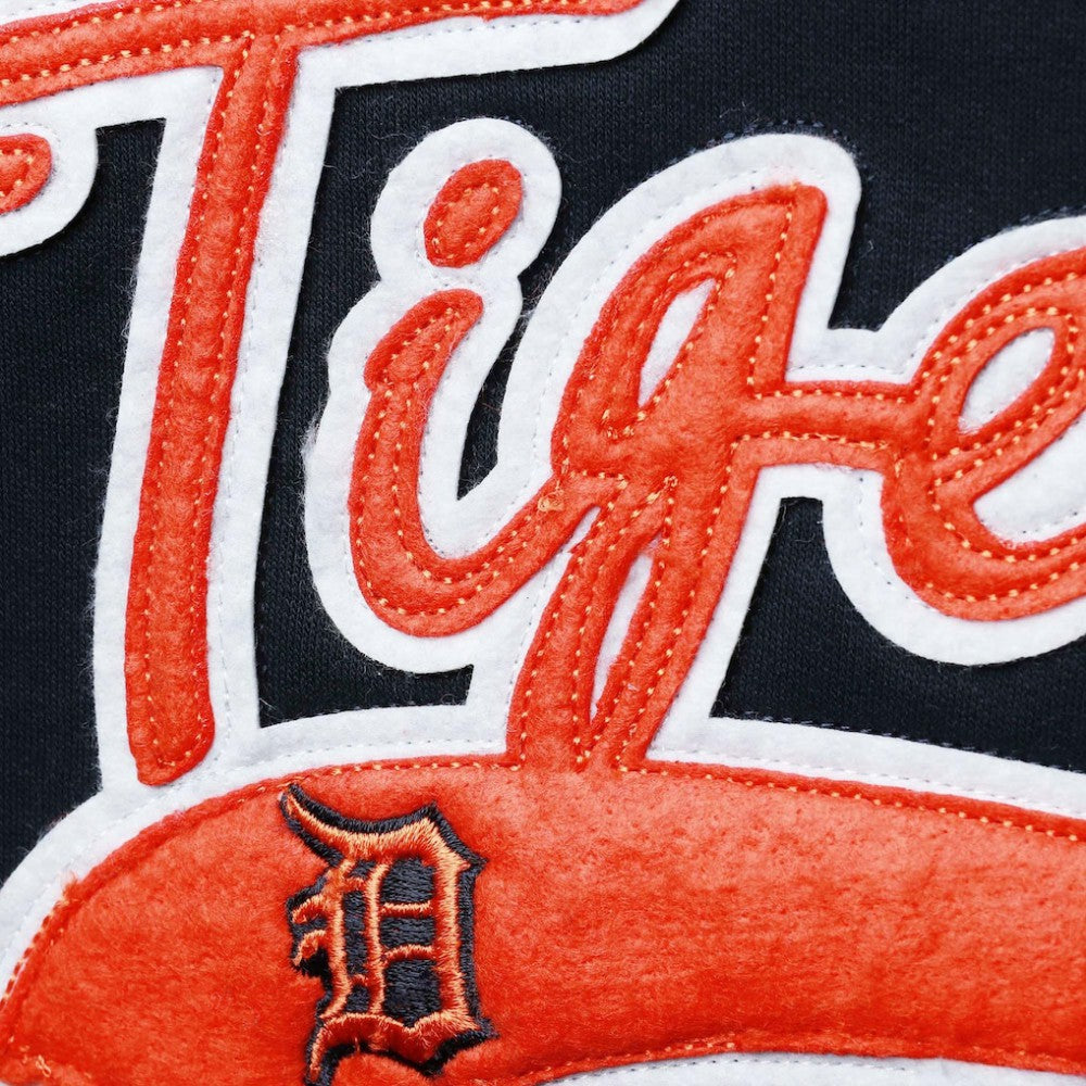 Navy Detroit Tigers Soft as a Grape Women's Plus Size Side Split Pullover Hoodie