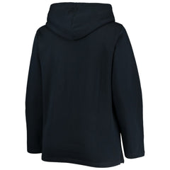 Navy Detroit Tigers Soft as a Grape Women's Plus Size Side Split Pullover Hoodie