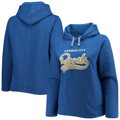 Royal Kansas City Royals Soft as a Grape Women's Plus Size Side Split Pullover Hoodie