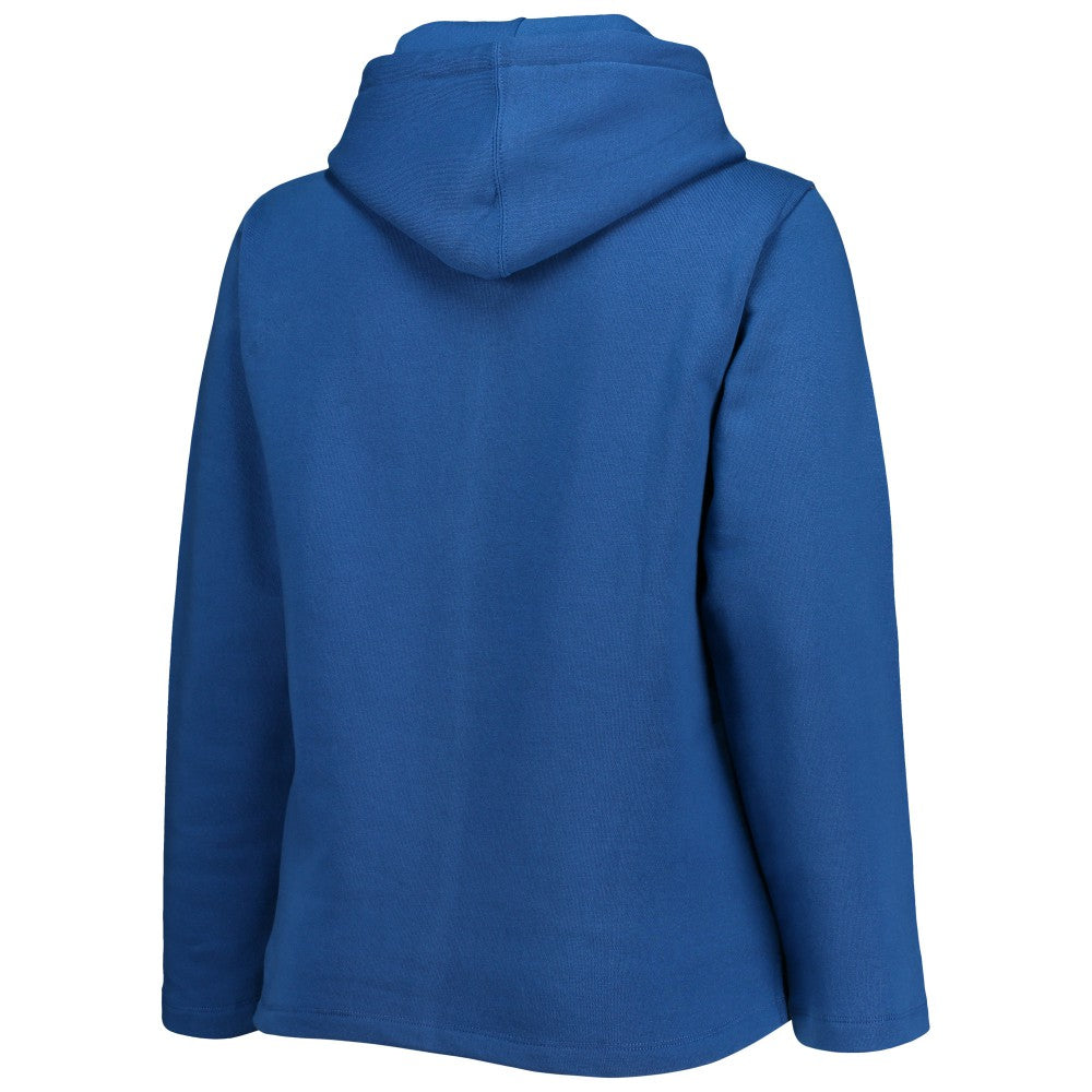 Royal Kansas City Royals Soft as a Grape Women's Plus Size Side Split Pullover Hoodie