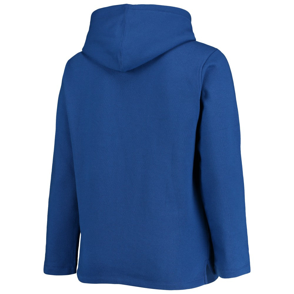 Royal Los Angeles Dodgers Soft as a Grape Women's Plus Size Side Split Pullover Hoodie