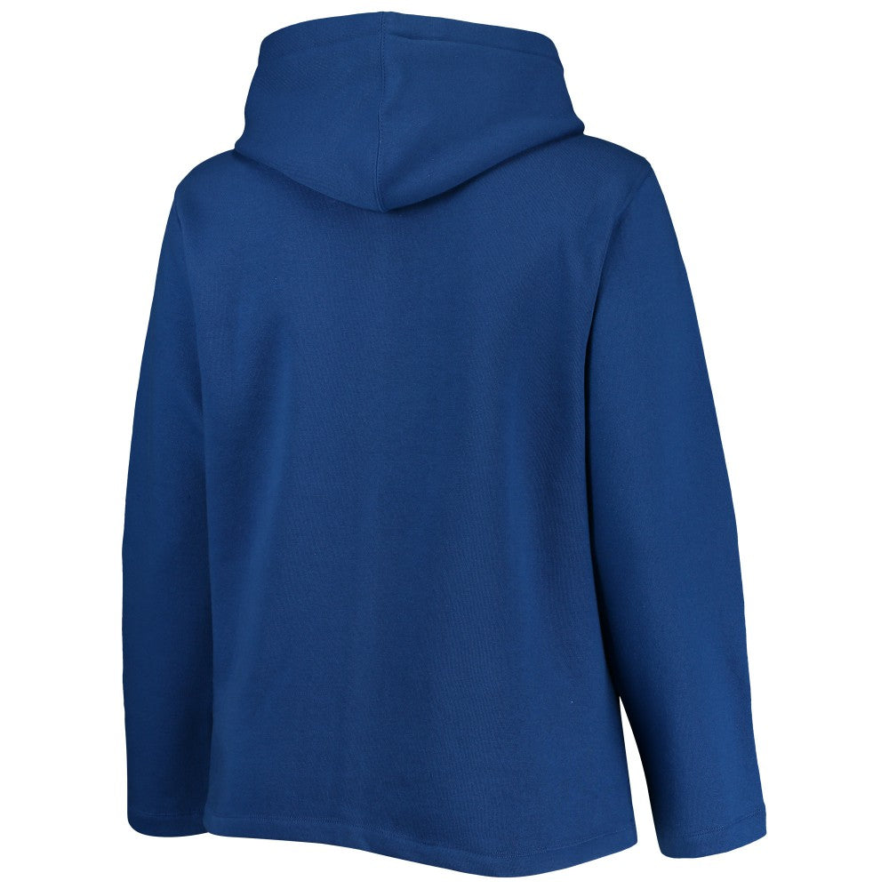 Royal New York Mets Soft as a Grape Women's Plus Size Side Split Pullover Hoodie