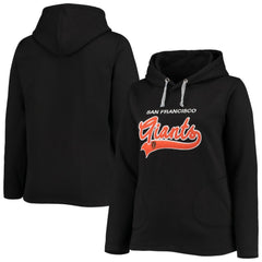 Black San Francisco Giants Soft as a Grape Women's Plus Size Side Split Pullover Hoodie