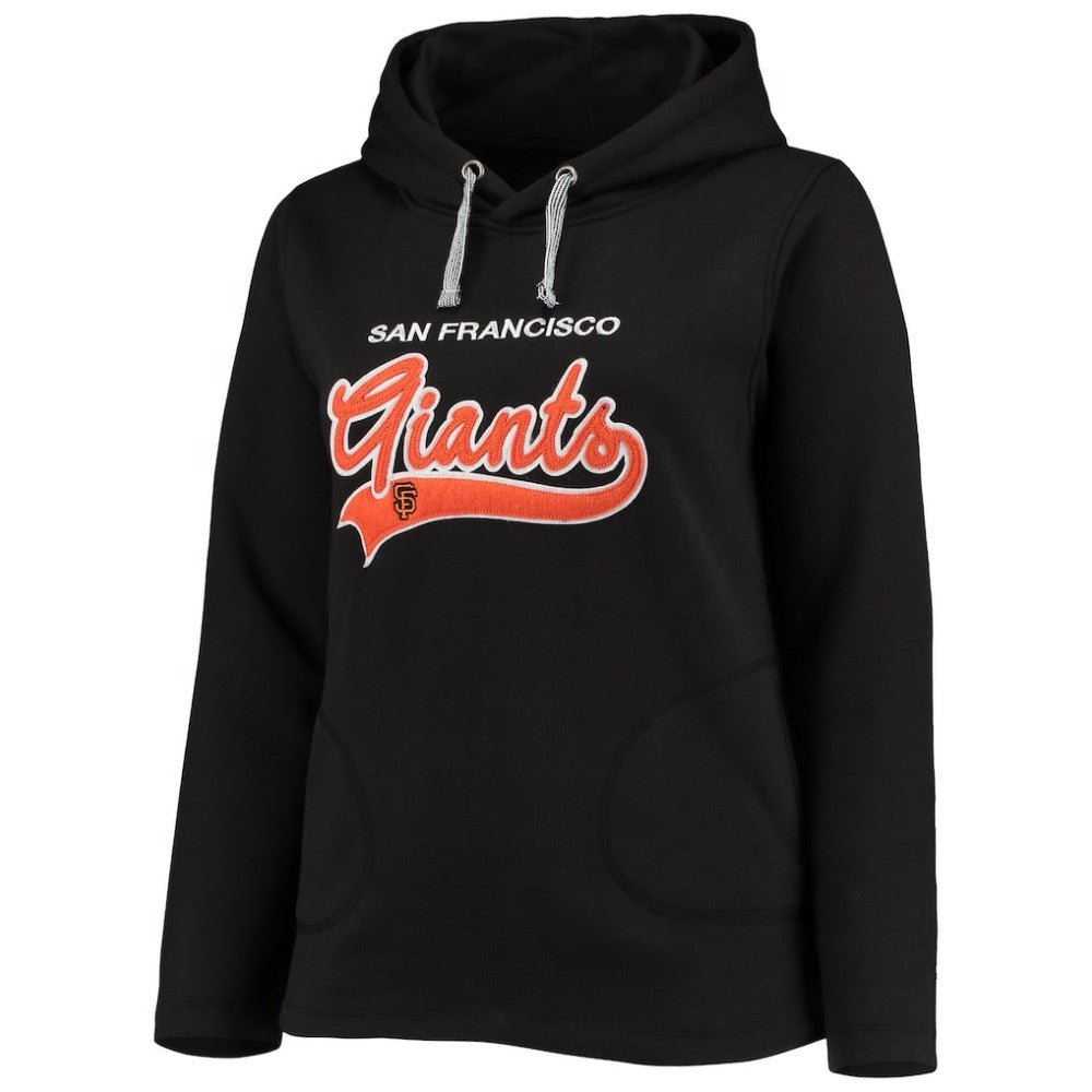 Black San Francisco Giants Soft as a Grape Women's Plus Size Side Split Pullover Hoodie