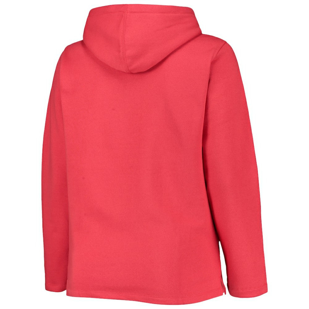Red Washington Nationals Soft as a Grape Women's Plus Size Side Split Pullover Hoodie