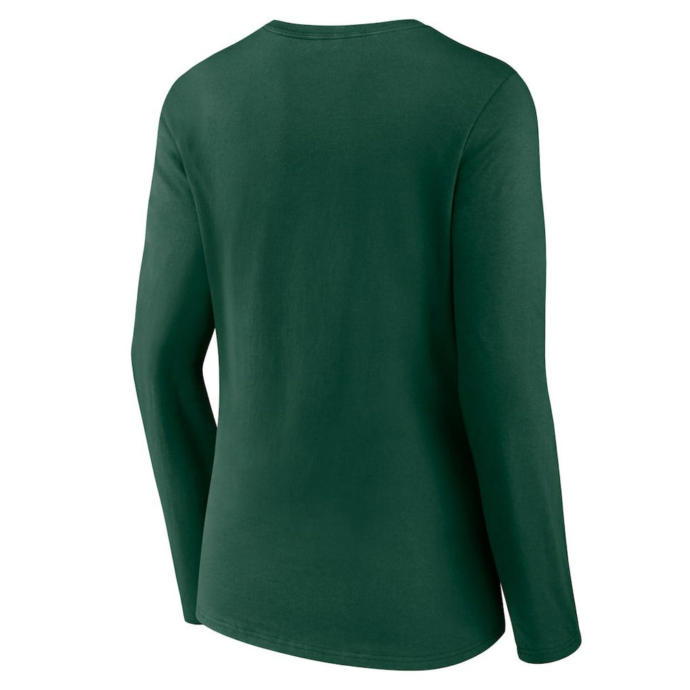 Women's Primary Team Logo Long Sleeve V-Neck T-Shirt - Green Bay Packers T-shirts