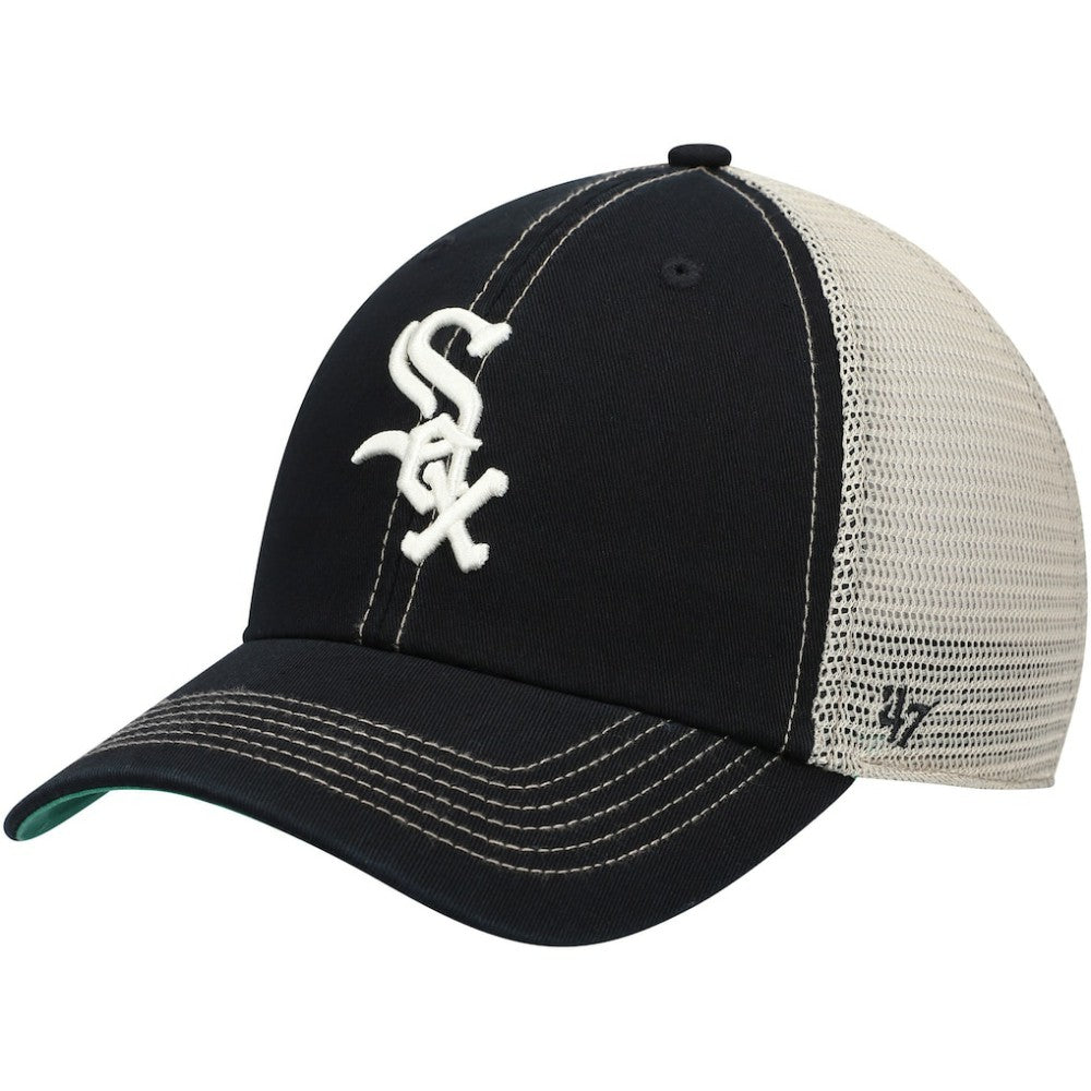 Black Chicago White Sox '47 Trawler Clean Up Trucker Snapback Hat