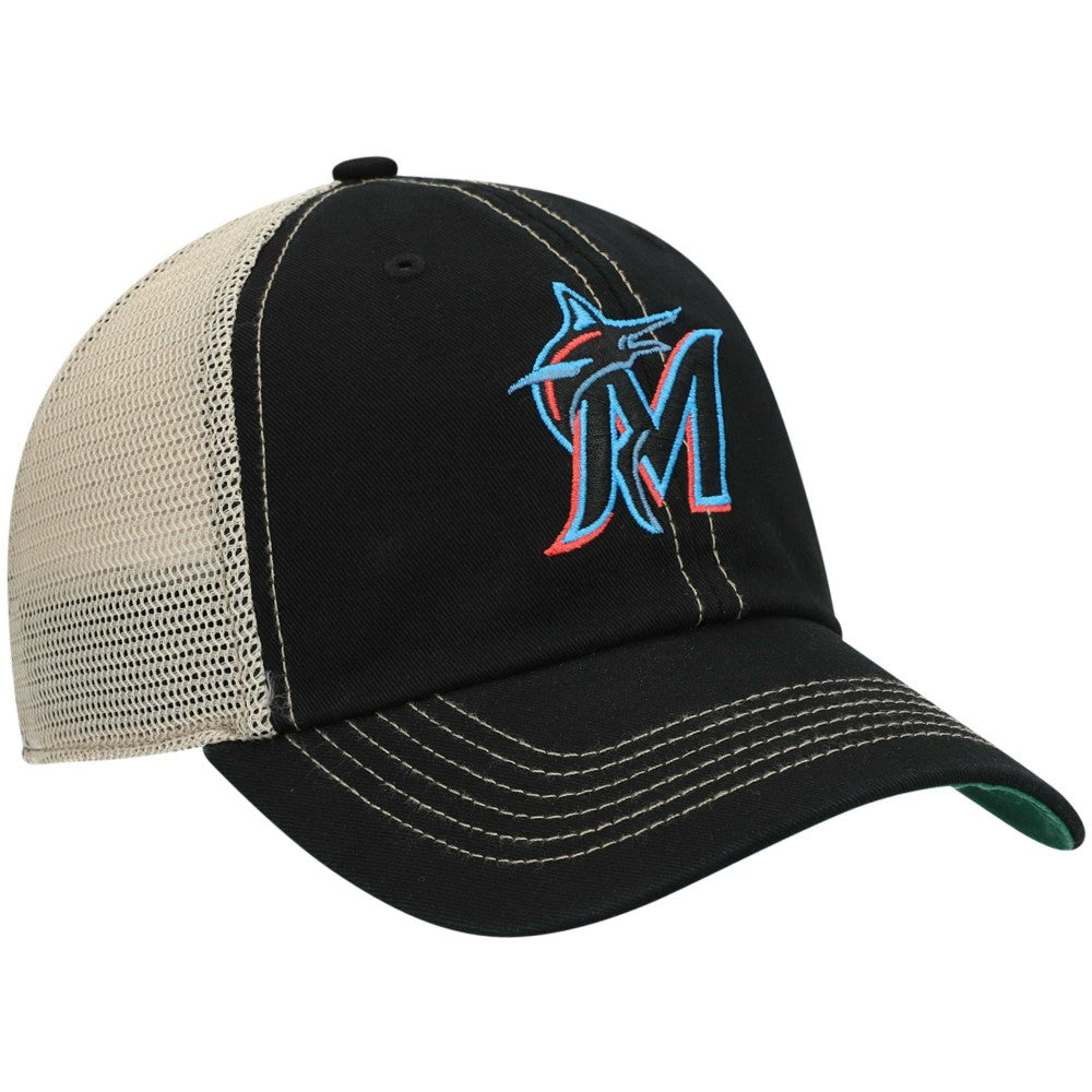 Black Miami Marlins '47 Trawler Clean Up Trucker Snapback Hat