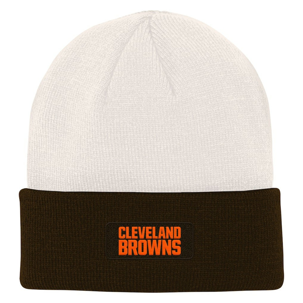 Youth Bone Cuffed Knit Hat - Cleveland Browns Hats
