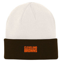 Youth Bone Cuffed Knit Hat - Cleveland Browns Hats