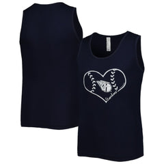 Navy Cleveland Guardians Soft as a Grape Girls Youth Team Tank Top