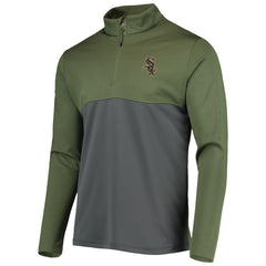 Olive Chicago White Sox Levelwear Delta Pursue Quarter-Zip Jacket