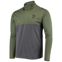 Olive San Francisco Giants Levelwear Delta Pursue Quarter-Zip Jacket
