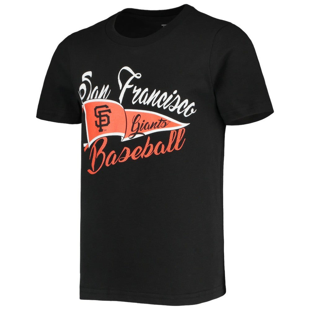 Black San Francisco Giants Girls Youth Team Fly The Flag T-Shirt