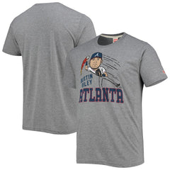 Gray Austin Riley Atlanta Braves Homage Caricature Tri-Blend T-Shirt