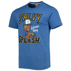 Royal Salvador Perez Kansas City Royals Homage Caricature Tri-Blend T-Shirt