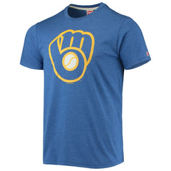 Royal Milwaukee Brewers Homage Hand-Drawn Logo Tri-Blend T-Shirt