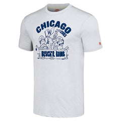 Ash Chicago Cubs Homage Hyper Local Tri-Blend T-Shirt