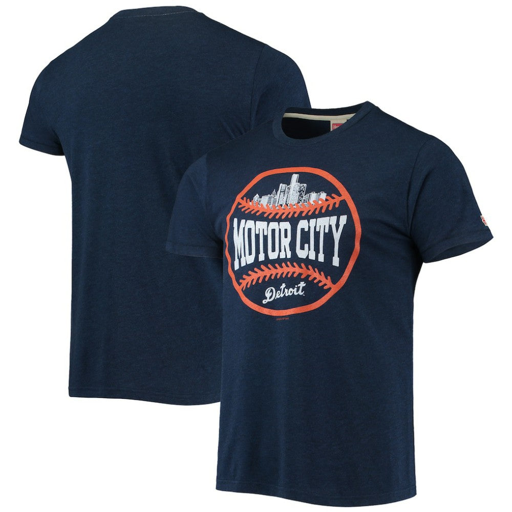 Navy Detroit Tigers Homage Hyper Local Tri-Blend T-Shirt