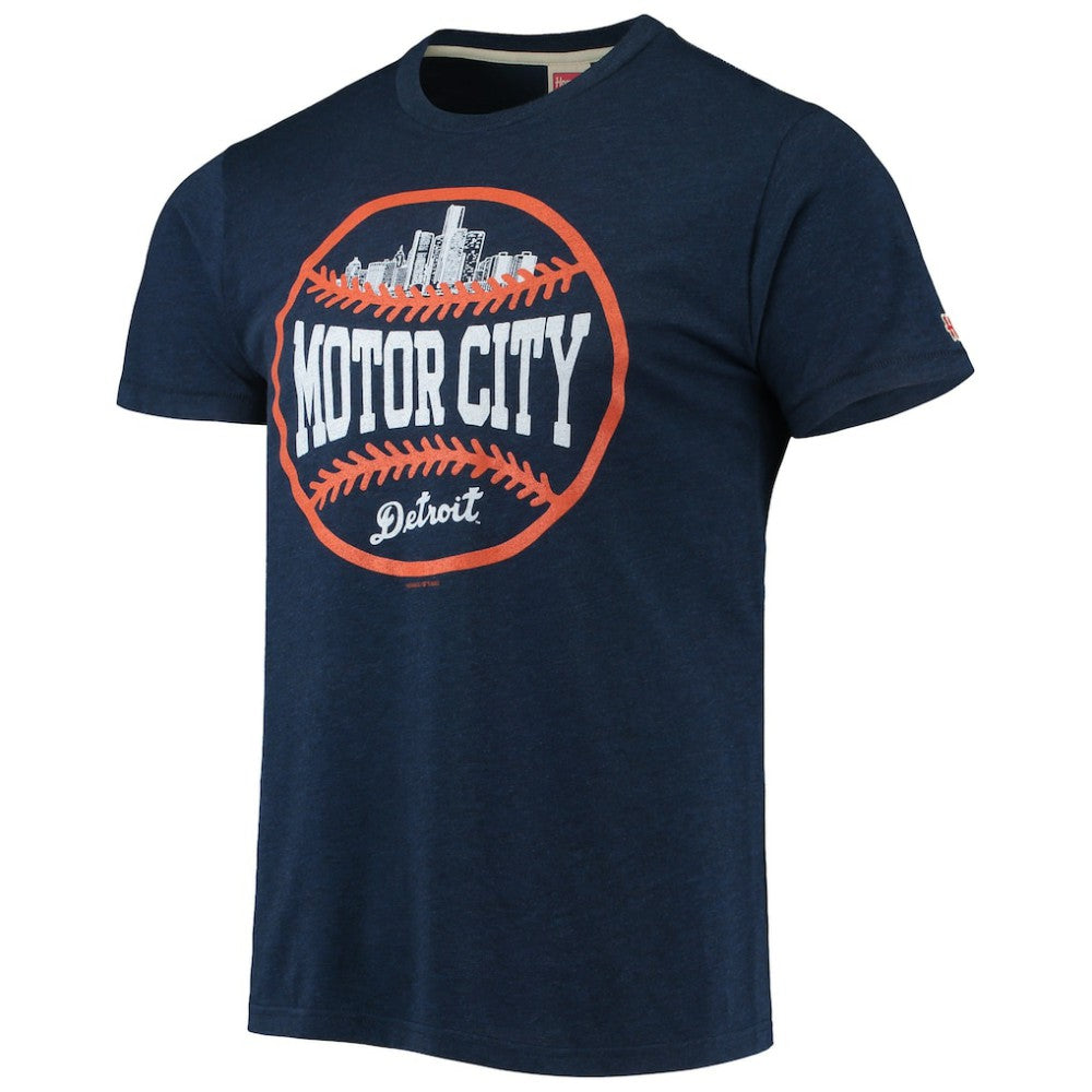 Navy Detroit Tigers Homage Hyper Local Tri-Blend T-Shirt