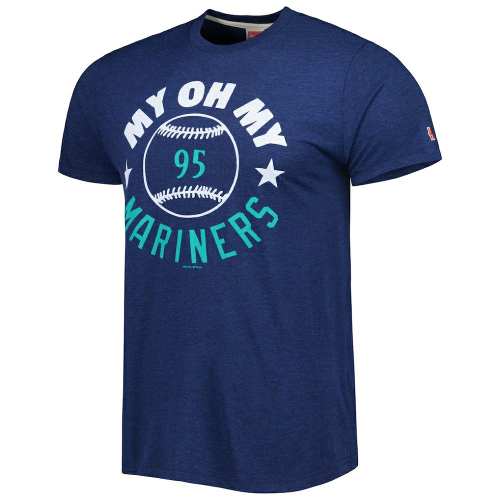 Navy Seattle Mariners Homage Hyper Local Tri-Blend T-Shirt