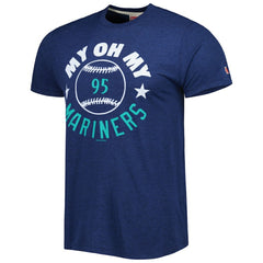 Navy Seattle Mariners Homage Hyper Local Tri-Blend T-Shirt