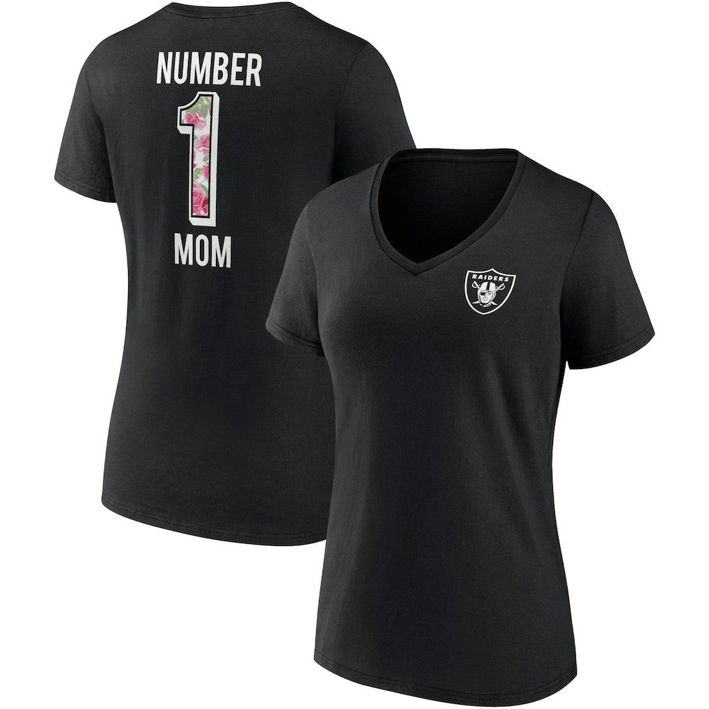 Women's Team Mother's Day V-Neck T-Shirt - Las Vegas Raiders T-shirts
