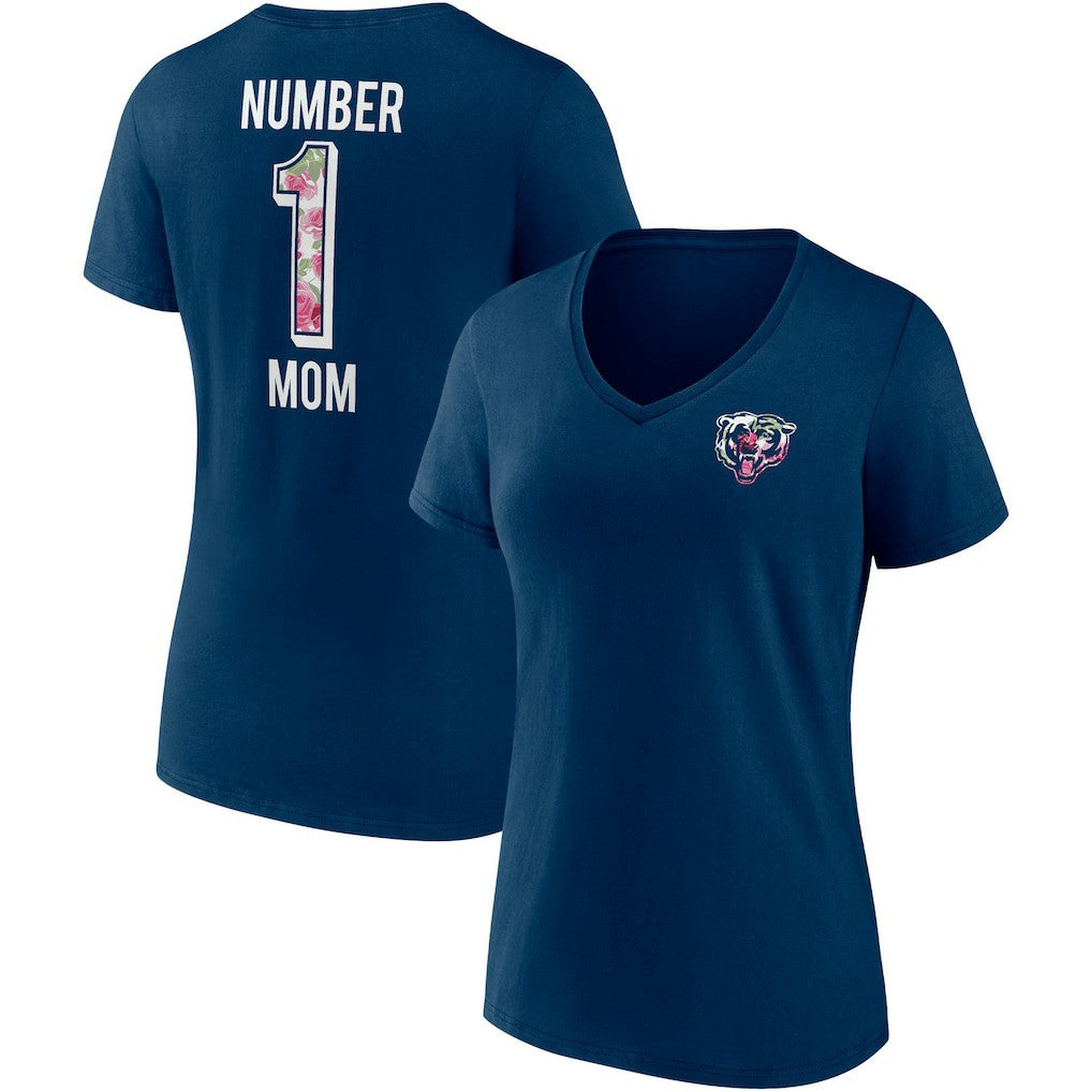 Women's Team Mother's Day V-Neck T-Shirt - Chicago Bears T-shirts