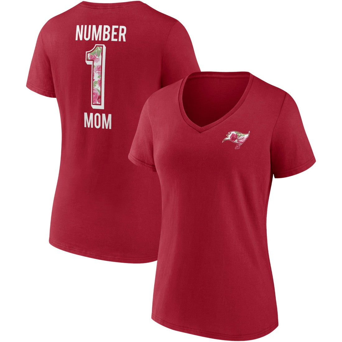 Women's Team Mother's Day V-Neck T-Shirt - Tampa Bay Buccaneers T-shirts