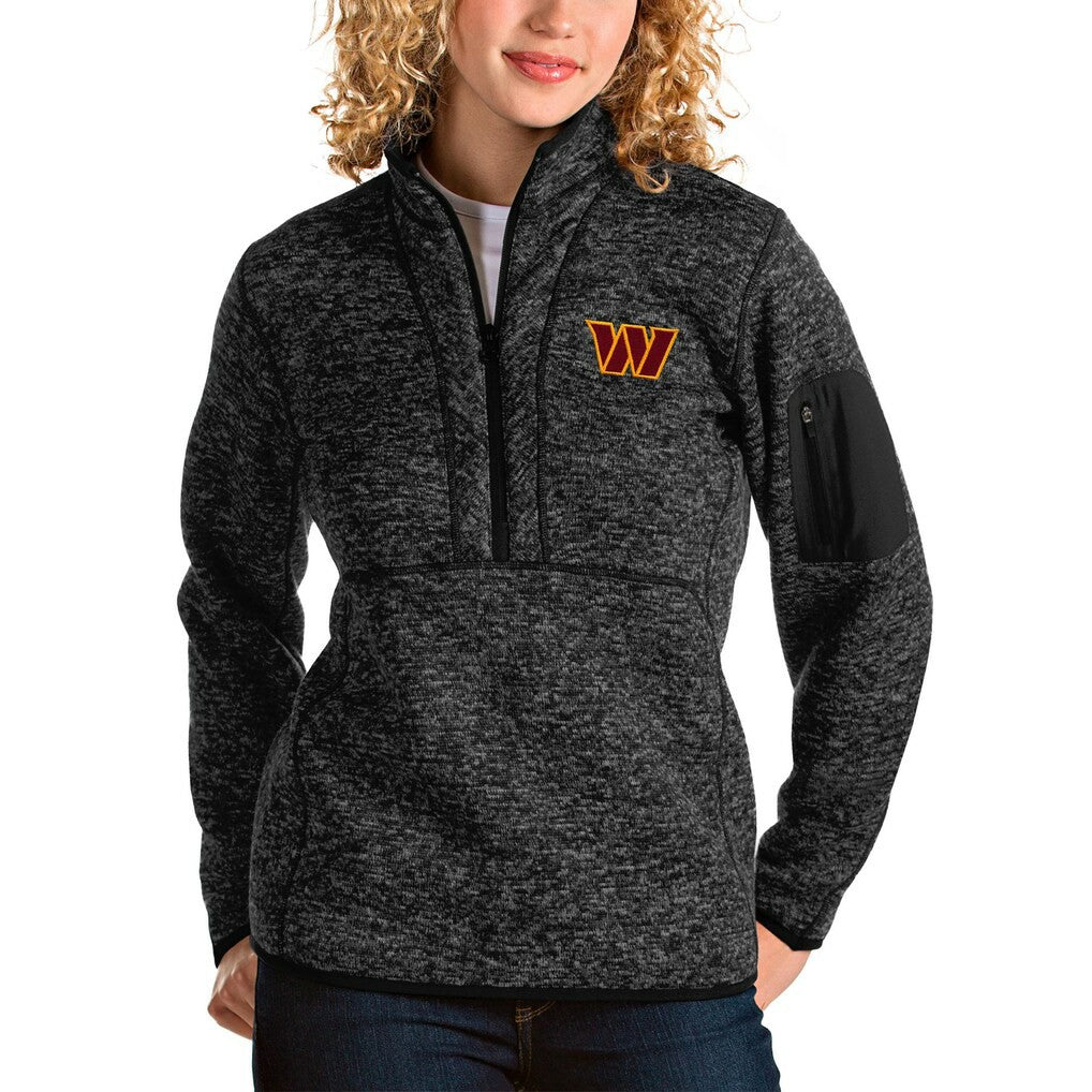 Antigua Women's Fortune Quarter-Zip Pullover Jacket - Washington Commanders Pullover