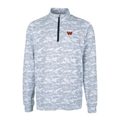 Cutter & Buck Traverse Camo Stretch Quarter-Zip Pullover Jacket - Washington Commanders Pullover