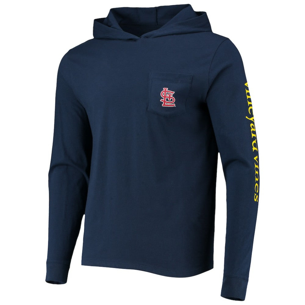 Navy St. Louis Cardinals Vineyard Vines Long Sleeve Hoodie T-Shirt