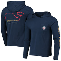 Navy Minnesota Twins Vineyard Vines Long Sleeve Hoodie T-Shirt
