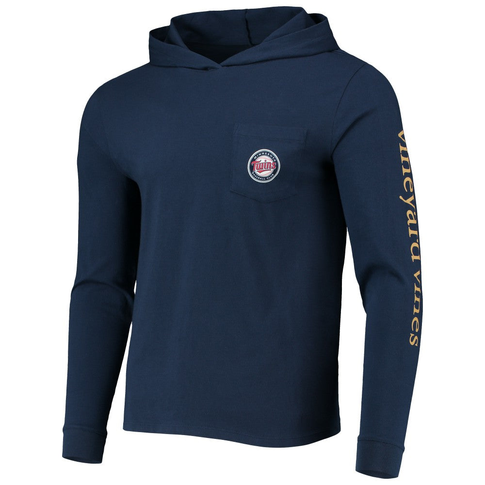Navy Minnesota Twins Vineyard Vines Long Sleeve Hoodie T-Shirt