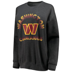 WEAR by Erin Andrews Women's Oversized Fleece Pullover Sweatshirt - Washington Commanders Pullover