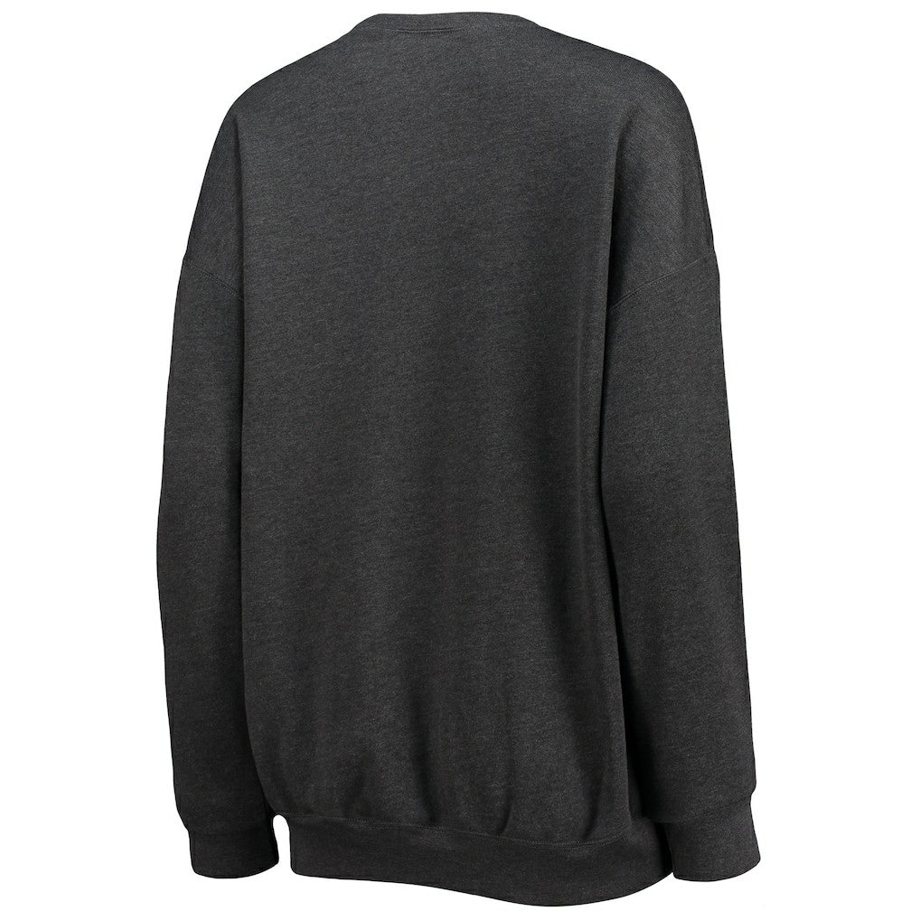 WEAR by Erin Andrews Women's Oversized Fleece Pullover Sweatshirt - Washington Commanders Pullover